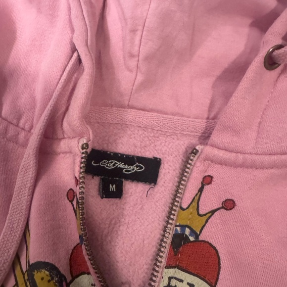 Ed Hardy Pink Women's Sweater with Graphic Design - Picture 2 of 2